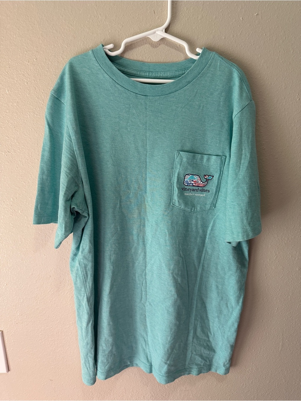 Vineyard Vines Men's Teal Short-Sleeve Pocket Tee